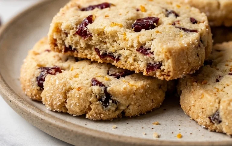 Cranberry Orange Shortbread Cookies Recipe