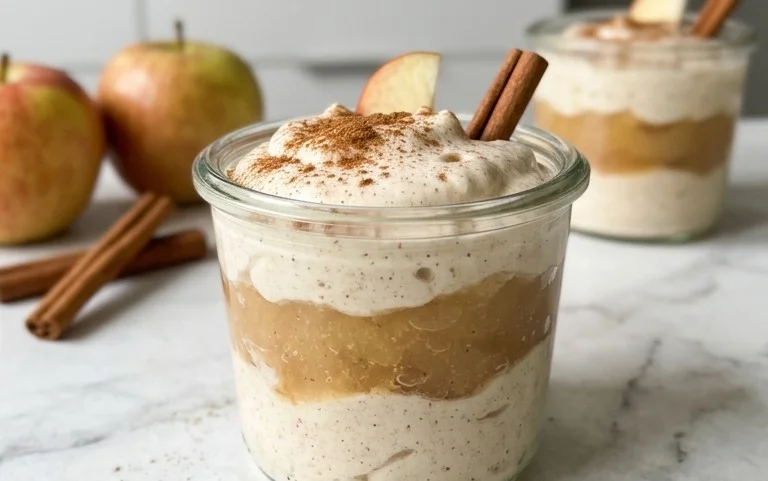 Schnelle Zimtcreme mit Apfelmus: Einfaches Dessert
